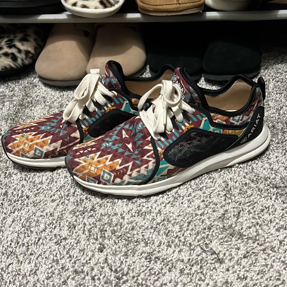 Aztec print Ariat tennis shoes